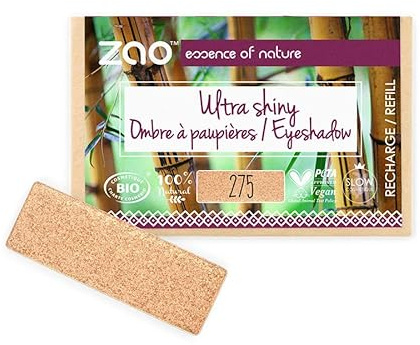 ZAO essence of nature - Recharge Ombre à paupières rectangle Ultra Shiny 275 Orange doré - 1,3 gr