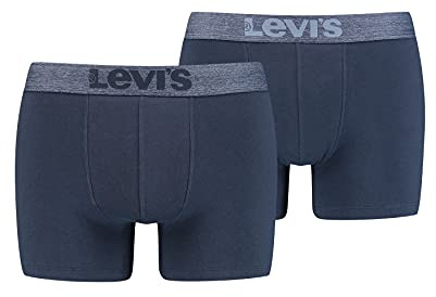 Levi's Lot de 2 boxers pour homme, bleu marine, L