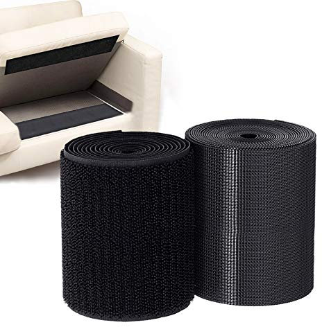 TEUVO Klettband Selbstklebend, 11cm Breit und 1M Lang Schwerlast Klettverschluss für Befestigungs-, Montage- und Fügeanwendungen zu Hause und Arbeitsplatz