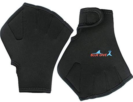 Schwimmhandschuhe Damen Herren Handschuhe Swim Gloves Wasser Training Gloves Neopren Tauchen Schwimmhandschuhe Wasserdicht Schwimmhandschuhe mit Webbed Finger Swimpaddles für Wassergymnastik Schwimmen