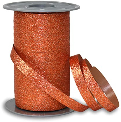 PRÄSENT POLY GLITTER Ruban à rayures en bronze 100 m de large 10 mm de large pour les occasions festives