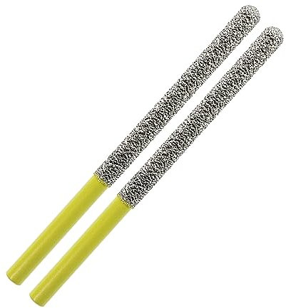 Diamond Mortar Raking Bits 2pcs 7.2x74mm Diamond Mortar Router with Round Shank for Brick Joints Mortar Removal and Tuck Pointing Masonry Stone Brick Marble SANLEETEK