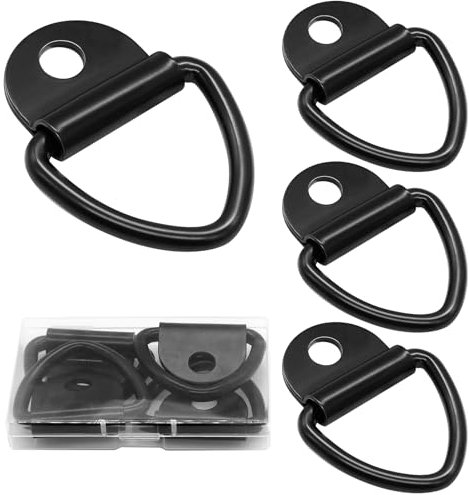 Piuluvor® 4 Stück Zurrösen V Aufbauring Schwerlast, Metall V-Ring Last 400KG Anhänger Zubehör mit Box, Zurrösen für Anhänger LKW Trucks Ladungssicherung, 83 × 63mm