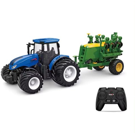 efaso RC trattore con seminatrice Trecker telecomando suono e luce 1.24 RTR trattore per i bambini