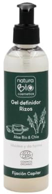 NaturaBIO Cosmetics - Gel Definidor de Rizos con Ingredientes Orgánicos, Sin Siliconas 200 ml