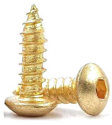 M3 M4 Chapado en titanio, tornillo de rosca hexagonal dorado, cabeza de seta semicircular, 10 Uds., 10 piezas, M4x6mm