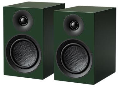 Pro-Ject Speaker Box 5 E Carbon, Compact Audiophile 2-Way bookshelf Speaker with Carbon-Fibre detail, and passive bass reflex (Satin Fir Green)