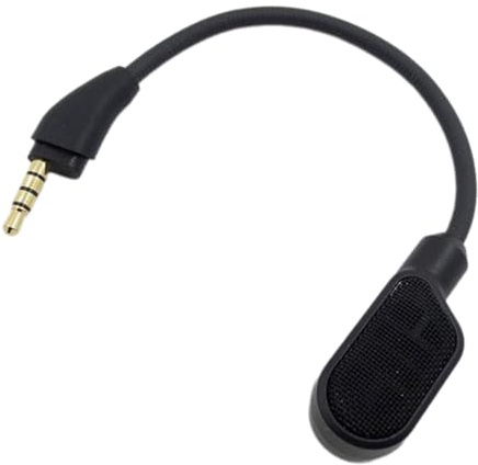 WATERBELINE Mini microfono, microfono da gioco regolabile, asta per cuffie e microfono, cattura voce chiara, connettori da 3,5 mm con suono chiaro