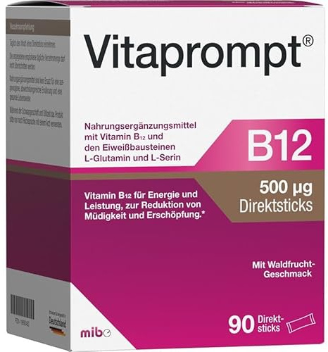 Vitaprompt B12 500 μg Direktsticks mit Eiweißbausteinen - 90 Stück