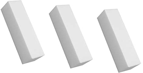 Tampon de vernis à ongles blanc, outil de polissage, ponçage, bloc soins des ongles, outil polissage lime manucure, 3 pièces