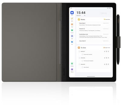 Huion NoteE 8,4”Taccuino elettronico Android, penna magnetica senza batteria con 8192 livelli di sensibilità alla pressione, memoria da 6+128GB, lettore di impronte digitali, sincronizzazione su cloud