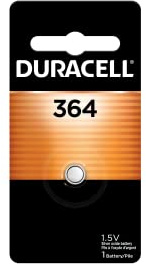 Duracell 364 Silver Oxide Button Battery, 1 Count Pack, 364 1.5 Volt Battery, Long-Lasting for Watches, Medical Devices, Calculators, and More