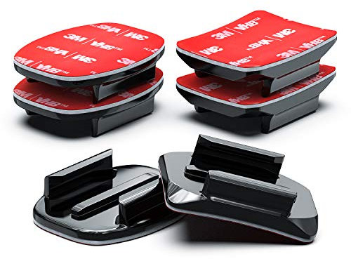 Sametop Hjälm Klibbiga Självhäftande Fästen Böjda Raka 3M Hållare Kompatibel med GoPro Hero 13 12 11 10 Max 9 8 7 6 5 4 Session DJI Osmo Actionkameror (6 Förpackningar)