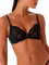 Gossard Women's Superboost Lace Padded Plunge Bra, Opaque, Black (Black), 30F