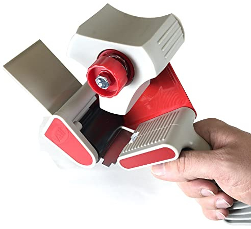 PAMPOLS Distributore di nastro adesivo manuale | Dispenser Nastro per Imballaggio Industriale per Scatole con Freno, Porta Nastro Mobile, Molto Facile da Usare | Larghezza 50mm