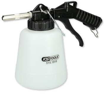 KS Tools Druckluft Reinigungspistole 515.1919 1L I Soda Reinigungspistole Druckluft ideal zum Reinigen von Oberflächen wie Glas, Kunststoff, Gummi, Holz & Stein