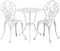 Yaheetech 3tlg Bistro-Set Balkonset Gartenset Essgruppe Sitzgruppe Gartentisch mit 2 Stühlen, Weiß