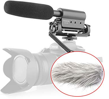 TAKSTAR SGC-598 - Microfono per intervista, Nikon, Canon, videocamera, DV (SGC598 w Windsheild) (medio)
