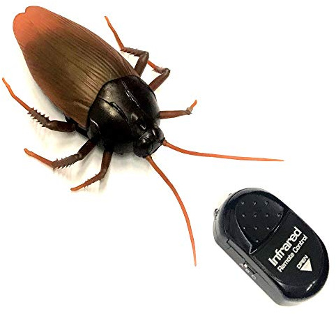 Eaxus Infrarot Spielzeug ferngesteuerte Riesen Kakerlake Inkl. IR Fernbedienung Täuschend Echt Elektrische Küchenschabe Unheimliches Insekt Batteriebetriebene Schabe