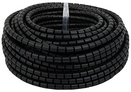 Aexit Filo avvolgente per cavi a spirale flessibile da 10 mm, diametro 25 metri, lungo con clip ID: 695709