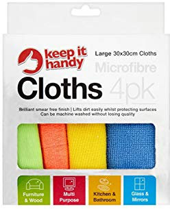 AKH® Microfiber Cleaning Cloth | Pack Of 4 | Multi Purpose, Kitchen & Bathroom, Furniture & Woods, Glass & Mirror