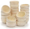 ZENFUN 20 Pack Wood Pinch Bowls, Unfinished Wooden Bowl Mini Condiment Bowls for Dipping Sauce, Condiments, Nuts, Appetizers, Art Craft, DIY