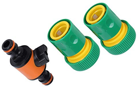 ANKROYU 3PCS / Set Tipo Válvula de Bola de Encendido/Apagado, Conectores Rápidos de Manguera de Jardín ABS, Adaptador Rápido de Manguera de Jardín Resistente al Desgaste (Seis Puntos)