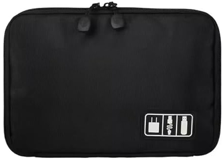 Generico Organizzatore di Cavi, Custodia da Viaggio Portatile per Accessori Elettronici, Borsa da Viaggio Supporto, Cavi USB, Schede SD, Caricabatterie, Disco Rigido