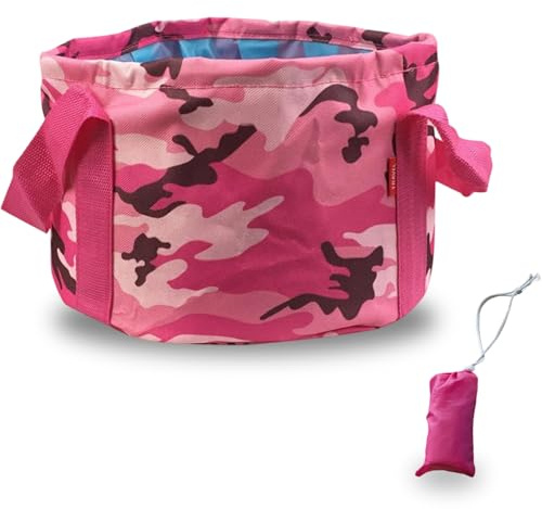 15L Foot Soak Bowls, Collapsible Foot Bath Bowl Bath Basin for Travel and Home Use, Portable Foldable Foot Spa with Sturdy Handles, Multi-Purpose Washing Bowl for Camping and Outdoor Activities