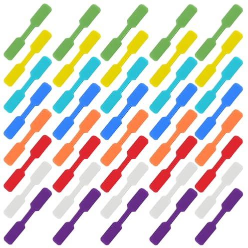 Lot de 40 étiquettes de câbles, étiquettes de câble, marqueur de câble, marqueur de câble, étiquettes de câble en nylon, étiquettes pour étiquetage, clip inscriptible multicolore réutilisable