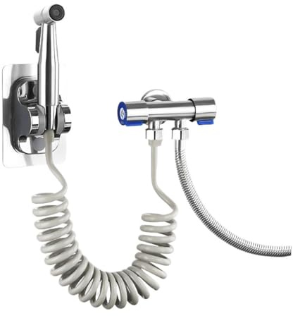 Handbidé sprayset, 304 rostfritt stål, spraydusch, hand toalett bidé, kran spraydusch, duschmunstycke, självrengörande (förpackning F 3 i 1)