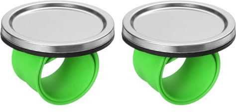 QUARKZMAN 2 Pezzi Bracciale Magnetico Porta Spilli Cerchio Polso Cuscino per Spilli Cinturino in Silicone per Cucire Trapuntare Verde