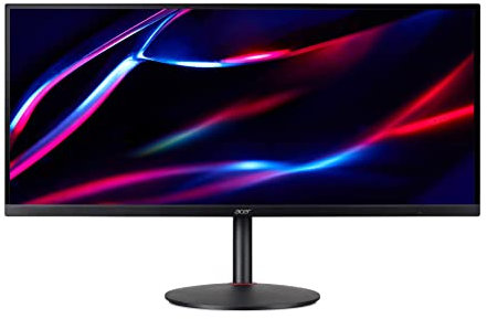 Acer Nitro XV340CKP 34 Inch Ultra-Wide Quad HD Gaming Monitor (IPS Panel, FreeSync, 144 Hz, 1 ms, HDR Ready, DP, HDMI, Height Adjustable, Black)