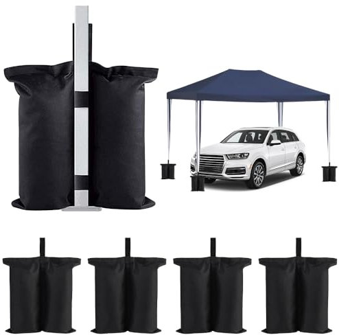 ADERTOS 5 Stück 1680D Pavillon-Gewichte, Sandsäcke, Zelt-Sandsäcke, industrielle Sandsäcke, robuste Pavillonfüße, Sandsäcke, Ständer für Pop-Up-Baldachin, Zelt, Sonnenschirme, Vordächer, Schatten
