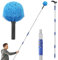ISIVOVE Cobweb Duster with Extension Pole, 5-8 ft Adjustable Telescopic Pole, Medium Stiff Bristles, Lightweight Spider Web Brush for High Ceilings, Walls, Indoor & Outdoor Cleaning, Blue