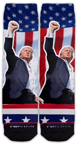 Function - Can't Stop Trump First Pump Adult Crew Sock Unisex Donald Shot President
