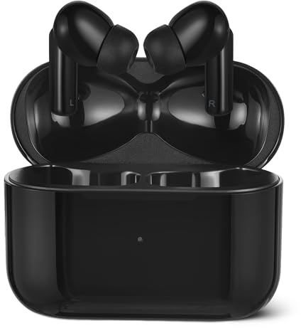 Amazon Basics Bluetooth Headphones True Wireless Earbuds IPX4Waterproof, in-Ear w/Mic,Charging Case, Black