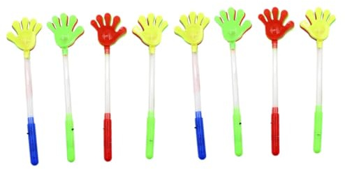 BESPORTBLE 8piezas Badajos Luminiscentes Aplaudidores De Mano De Plástico Accesorios para Celebraciones Aleatorios