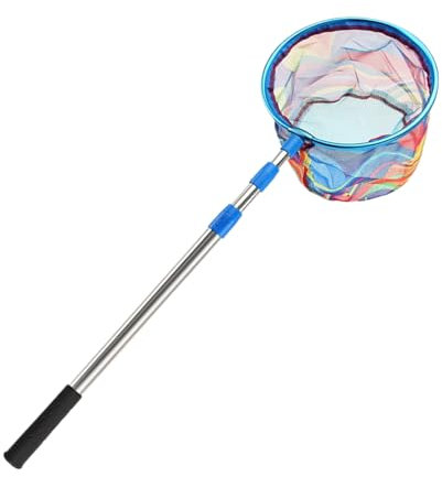 Misaakoeq Filet De Pêche pour,Épuisette à Grenouilles Extensible | Manche Antidérapant pour Idéal Jeux Extérieurs Piscine Camping d'Été