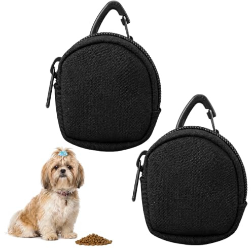 RAHHLIZS 2pcs Treat Pouch for Dog Training, Dog Treat Bag with Carabiner