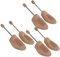 Delfa 3 Paar Schuhspanner Schuhformer Schuhstrecker Birkenholz mit Metall-Spiralfeder, Beige, 42/43