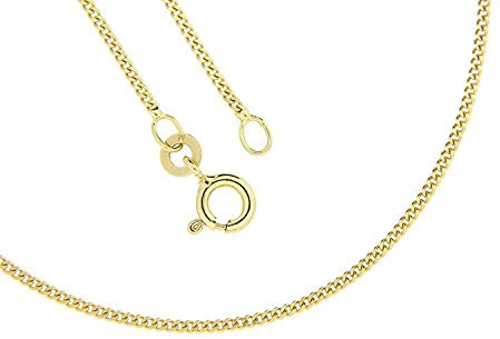 PRINS JEWELS 14 Karat 585 Gold Feine Panzerkette Gelbgold Kette – Breite 0.90 mm - Länge wählbar (42)