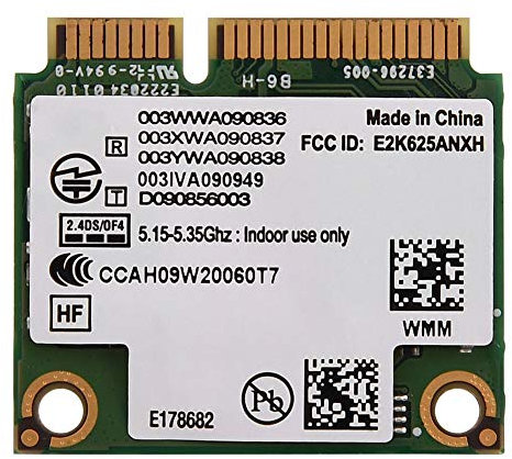 PCI-E Tarjeta WiFi, 2.4G + 5G Tarjeta Mini PCI-E Inalámbrica de Banda Dual para 6250 WiMax DELL/ASUS/Toshiba/Acer Soporte 802.11 A/B/H/G/N