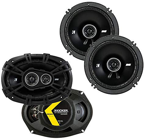 KICKER 43DSC69304 D Series 15,2 x 22,9 cm 360 Watt 3-Wege-Dual-Lautsprecher mit 43DSC6504 6,5 Zoll 240 Watt 2-Wege-4 Ohm Auto-Audio-Koaxial-Lautsprecher