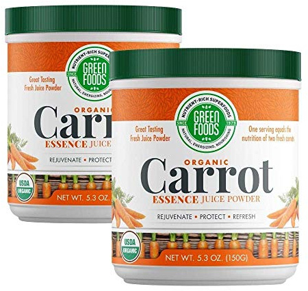 Carrot Essence® - Confezione Risparmio 2 x 150 Grammi - Integratore Antiossidante in Polvere con Succo Polverizzato di Carota e Acerola - Ricco in Vitamine, Beta-Carotene e Vitamina C