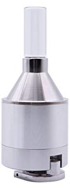 Cabilock Molinillo de Metal Manual con Embudo y Botella de Cristal para Hierbas, Especias, Café, Polen y Flores - 4.4 x 10.7 cm