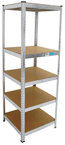 TRUTZHOLM Lagerregal Schwerlastregal Kellerregal 180 x 60 x 60 cm bis 875 kg belastbar Regal Steckregal, 5 verstellbare Böden