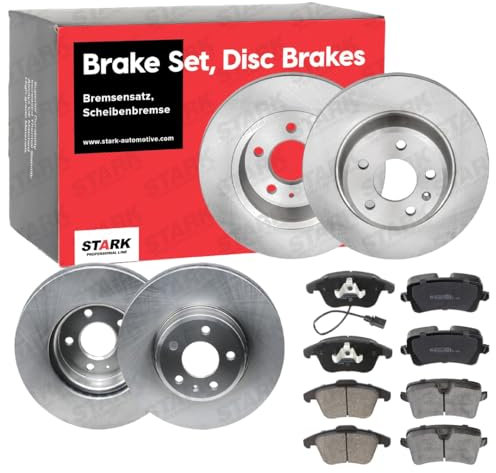STARK SKBK-10991763 Bremsenset Vorne Hinten Belüftet 314,0 300mm - Bremsen Set mit Bremsscheiben und Bremsbeläge Satz