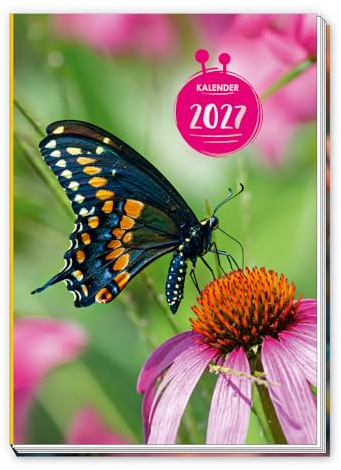 TRÖTSCH - Taschenkalender A7 Schmetterling 2027: Mini-Terminkalender