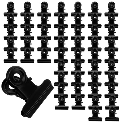 50 stycken små bulldog gem 22 mm multifunktionella metallklämmor miniklämmor metallbindare klämma multifunktion gångjärn klämma brevklämma för foton väskor etiketter hantverk kontor kök